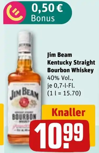 REWE Jim Beam Kentucky Straight Bourbon Whiskey Angebot