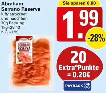 WEZ Abraham Serrano Reserva Angebot