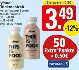 WEZ yfood Trinkmahlzeit Angebot