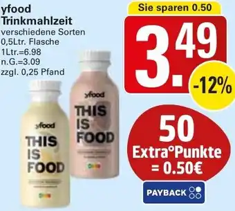 WEZ yfood Trinkmahlzeit Angebot
