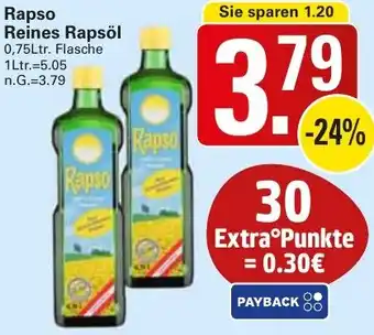 WEZ Rapso Reines Rapsöl Angebot