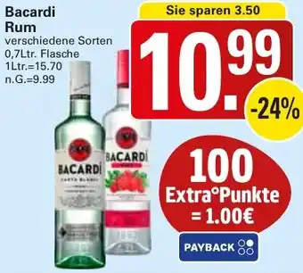 WEZ Bacardi Rum Angebot
