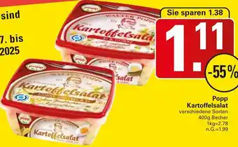 WEZ Popp Kartoffelsalat Angebot