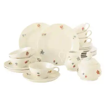 Netto Marken-Discount Seltmann Weiden Teeservice Marieluise Elfenbein Blütenmeer 20er Set Angebot