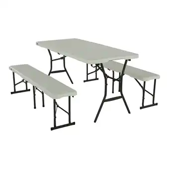 Netto Marken-Discount Lifetime Kunststoff Bierzeltgarnitur 3-teilig Weiß 182x76x74 cm Angebot