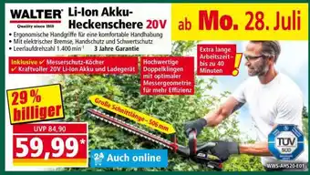 Norma WALTER Li-Ion Akku-Heckenschere 20V Angebot