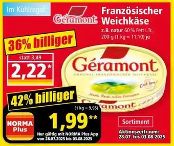 Norma GÉRAMONT Französischer Weichkäse Angebot