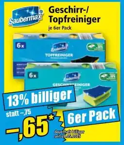 Norma Geschirr-/Topfreiniger je 6er Pack Angebot
