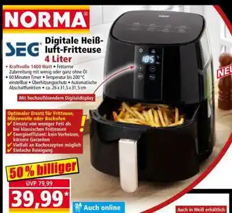 Norma Digitale Heißluft-Fritteuse 4 Liter Angebot