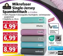 Norma Mikrofaser Single-Jersey Spannbettuch Angebot