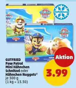 PENNY GUTFRIED Paw Patrol Mini Hähnchen Schnitzel oder Hähnchen Nuggets Angebot
