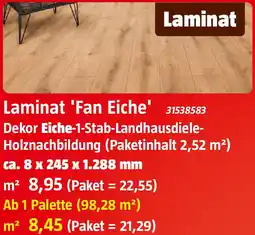 Bauhaus Laminat 'Fan Eiche' Angebot