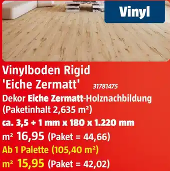 Bauhaus Vinylboden Rigid 'Eiche Zermatt' Angebot