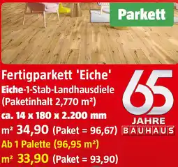 Bauhaus Fertigparkett 'Eiche' Angebot