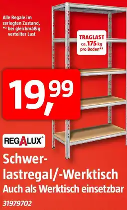 Bauhaus REGALUX Schwerlastregal/Werktisch Angebot