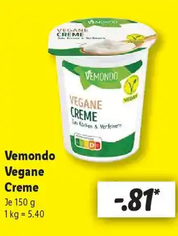 Lidl Vemondo Vegane Creme Angebot
