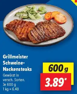 Lidl Grillmeister Schweine- Nackensteaks Angebot