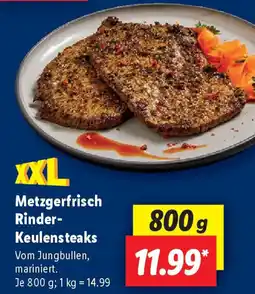 Lidl XXL Metzgerfrisch Rinder- Keulensteaks Angebot
