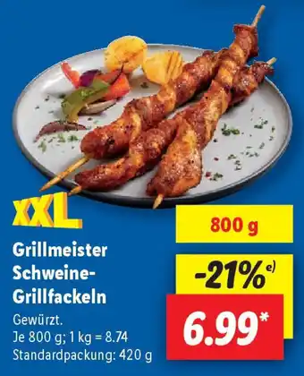 Lidl XXL Grillmeister Schweine- Grillfackeln Angebot
