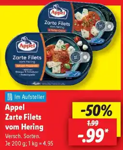 Lidl Appel Zarte Filets vom Hering Angebot