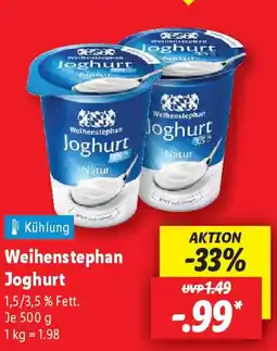 Lidl Weihenstephan Joghurt Joghurt Angebot