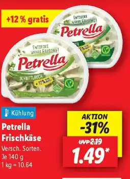 Lidl Petrella Frischkäse Angebot