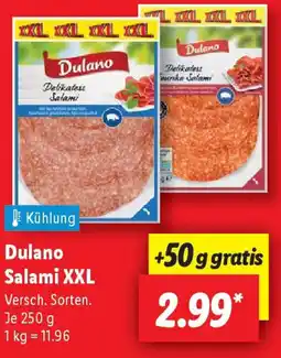 Lidl Dulano Salami XXL Angebot
