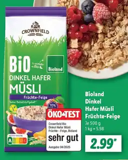 Lidl Bioland Dinkel Hafer Müsli Früchte-Feige Angebot