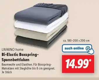 Lidl LIVARNO home Bi-Elastic Boxspring- Spannbettlaken Angebot