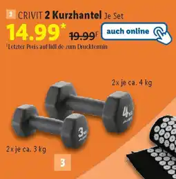 Lidl CRIVIT 2 Kurzhantel Angebot