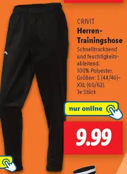 Lidl CRIVIT Herren- Trainingshose Angebot