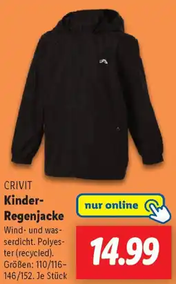 Lidl CRIVIT Kinder- Regenjacke Angebot