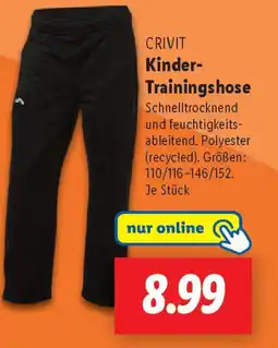 Lidl CRIVIT Kinder- Trainingshose Angebot
