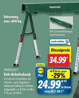 Lidl PARKSIDE Falt-Arbeitsbock Angebot