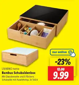 Lidl LIVARNO home Bambus Schubaldenbox Angebot