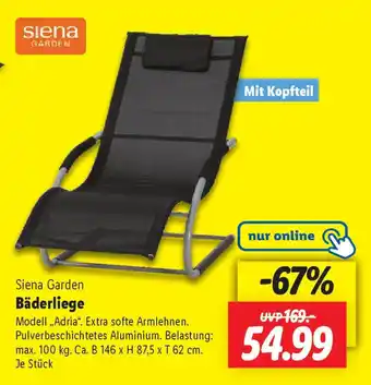 Lidl Siena Garden Bäderliege Angebot