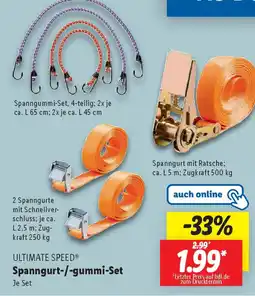 Lidl ULTIMATE SPEED Spanngurt-/-gummi-Set Angebot