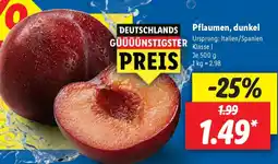 Lidl Pflaumen, dunkel Angebot