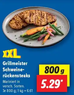 Lidl XXL Grillmeister Schweine- rückensteaks Angebot