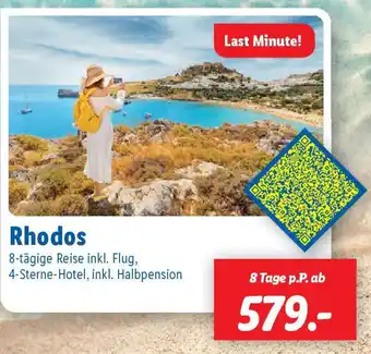 Lidl Rhodos 8-tägige Reise inkl. Flug Angebot