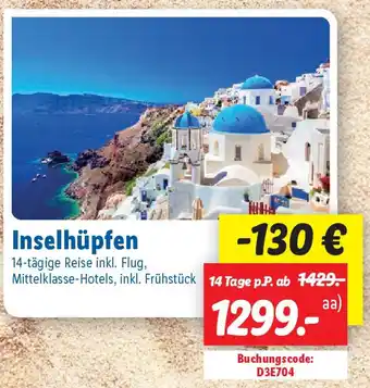 Lidl Inselhüpfen 14-tägige Reise inkl. Flug Angebot