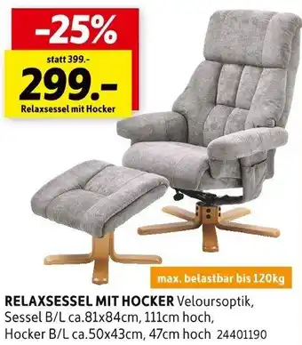 SCONTO Relaxsessel mit Hocker Angebot
