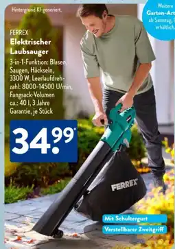 Aldi Süd Ferrex Elektro-Laubsauger Angebot
