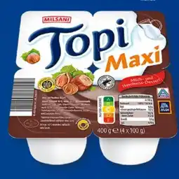 Aldi Süd Milsani Topi Maxi Milch & Haselnuss Dessert Angebot