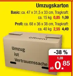 Zimmermann Umzugskarton basic Angebot