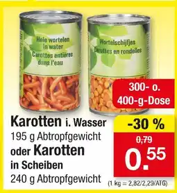 Zimmermann Karotten i. wasser Angebot