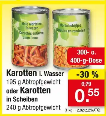 Zimmermann Karotten i. wasser Angebot