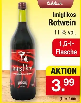 Zimmermann Imiglikos rotwein Angebot
