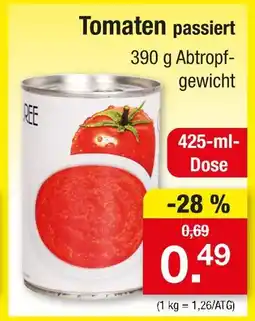 Zimmermann Tomaten passiert Angebot