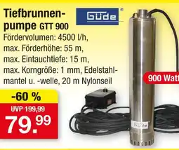 Zimmermann Güde tiefbrunnenpumpe gtt 900 Angebot
